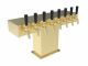 Wide Base Tee Tower for Century System, 12 Faucets in Tarnish-Free Brass