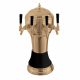 Roma Tower, 3 Faucets in Tarnish-Free Brass and Black