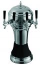 Roma Tower, 3 Faucets in Polished Chrome and Black
