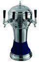 Roma Tower, 4 Faucets in Polished Chrome and Blue