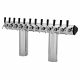 Winged Bridge Tower for Century System, 10 Faucets in Polished Chrome